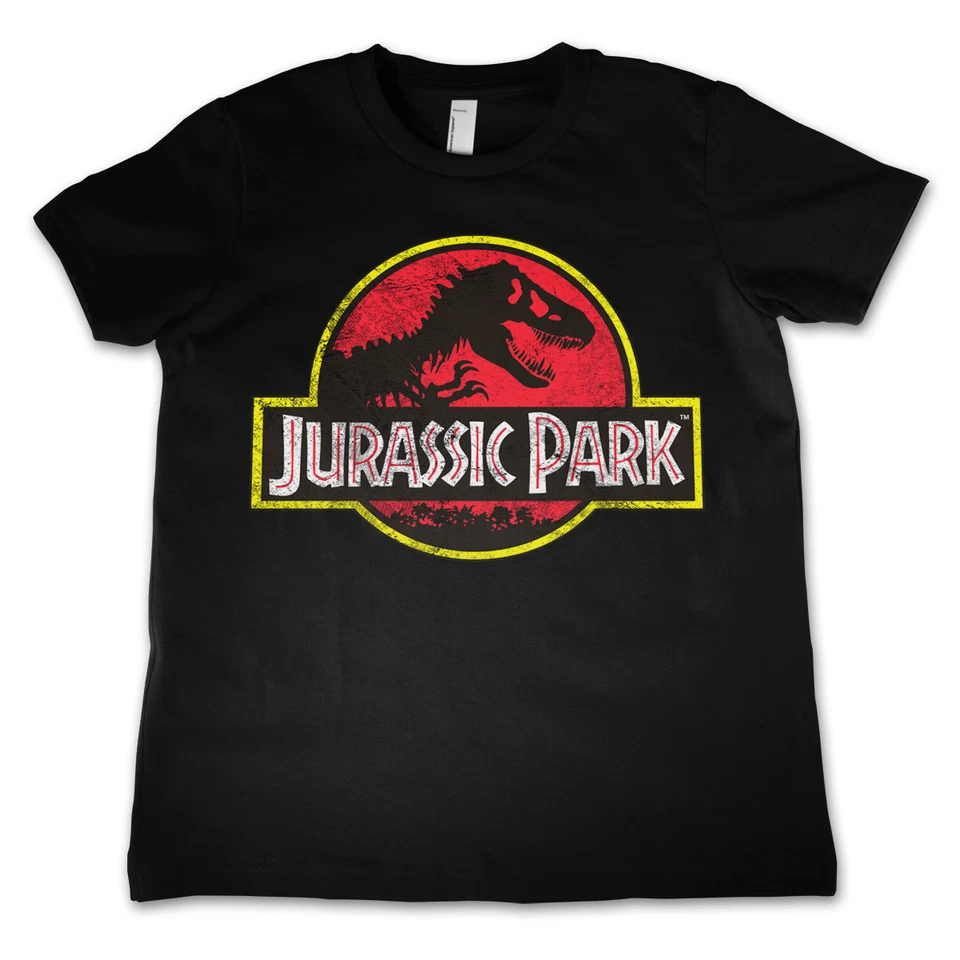 Jurassic Park 1993 Original Distressed Logo Dinosaurier T-Rex Kinder Kid T-Shirt - Image 1 of 1