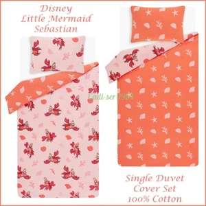Disney Little Mermaid Sebastian Single Duvet Cover Set NEW - Picture 1 of 24
