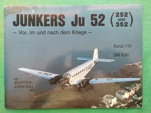 Waffen Arsenal Band 110 Junkers Ju 52 252 & 352 Heinz J Nowarra 1/72 book - Picture 1 of 10