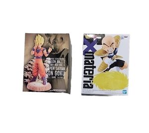 💥🆕 DRAGON BALL Z SUPER Saiyan Goku & Krillin BanDai Banpresto Figure Set
