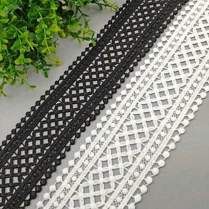Fabric Trim Dress Clothes Trimming Craft Embroidery Sewing Edging Crocheted Lace - Picture 1 of 9