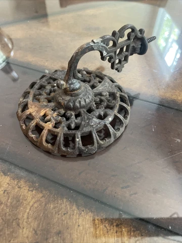 Vintage Antique Lighting Fixture dome metal brown bronze color part replacement Cover