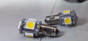 LED POSITIVE Earth 12V BA7s Dashboard Light Bulbs Bright Xenon White Bulbs Lamps - Picture 1 of 1