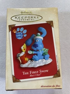 Ornamento Hallmark Keepsake Vintage 2002 Blue’s Indices The First Snow Christmas - Foto 1 di 9