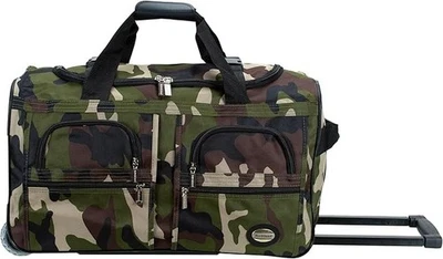 Bolso de Lona Rockland Rolling 40 Pulgadas Camuflaje Ruedas Grandes Foto 1 de 4