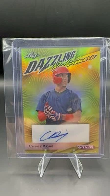 2023 Leaf Chad Davis Dazzling Performers Vivid Gold Auto - Image 1 of 4