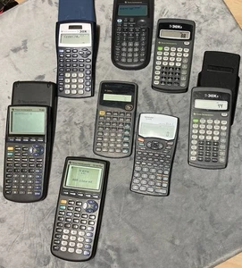 TI-83/TI-83plus  Lot Tested  W/  Other Calcs W/ Some Cases - Picture 1 of 8