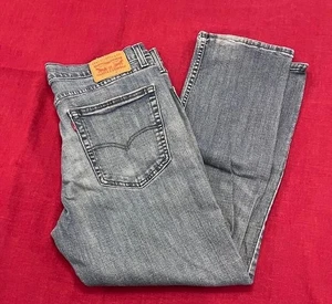Jeans Levi's 514 para hombre 36x29 azul calce recto denim usados en excelente estado - Imagen 1 de 7