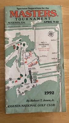 1992 Masters Tournament Spectator Guide AUGUSTA NATIONAL GC Fred Couples - Image 1 of 2