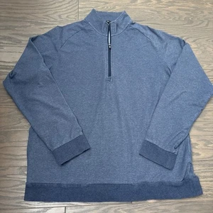 Travis Mathew Sweater Mens Large 1/4 Zip Pullover Golf Blue Sweatshirt XL EUC - Picture 1 of 13