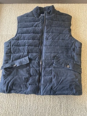 NWT $998 Men’s Ralph Lauren Polo Suede Puffer Vest Large Purple Label Style - Image 1 of 4