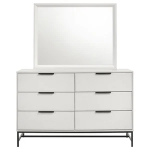 Coaster Sonora 6-drawer Engineered Wood Dresser with Mirror in White - Picture 1 of 12