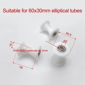 Compact Rowing Machine Bearing Wheel Pulley Compatible with For 60x30mm - Picture 1 of 6