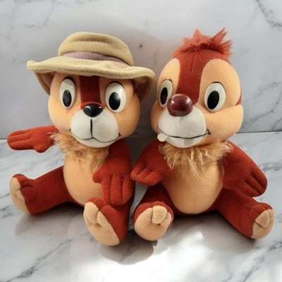 DISNEY Chip N’ Dale Plush 1989 Rescue Rangers PLAYSKOOL TOY FIGURE Missing Shirt - Image 1 of 4