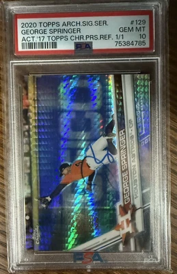 2020 Topps Archives Signature Series #129 George ￼Springer 1/1 PSA 10 - Image 1 of 3