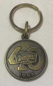 1953-1978 25th Anniversary Denny’s Restaurants Medal Coin Key Chain Medallion - Picture 1 of 2