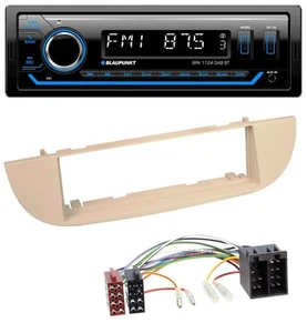 Blaupunkt Bluetooth USB DAB MP3 Autoradio für Fiat 500 ab 2007 perlgrau beige - Bild 1 von 8
