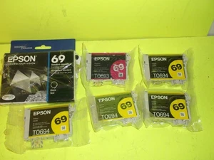 (6) CARTUCCE INCHIOSTRO ORIGINALI EPSON 69 - Foto 1 di 1