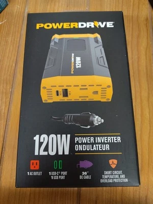 PowerDrive 120W Watt Power Inverter PWD120W (8577) - Image 1 of 2