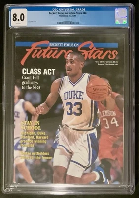 August 1994 Beckett Focus On Future Stars Grant Hill Duke Blue Devils CGC 8.5  - Image 1 of 2