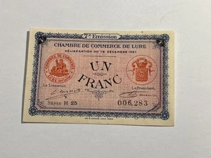 Notschein Handelskammer Lure 1 Franken 1920 (218-2) - Bild 1 von 2