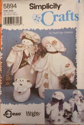 SIMPLICITY CRAFTS PATTERN # 5894 SNOW PEOPLE ONE SIZE UC/FF - Image 1 of 4