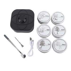 Electric Whiskey Smoker Kit With 6 Wood Chips Rechargeable Cocktail Smoker Fit - Picture 1 of 12