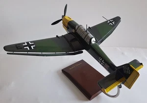 Junkers alemanes de la Segunda Guerra Mundial JU-87B Stuka 1/32 modelo de exhibición de escritorio de madera hecho a mano - Imagen 1 de 10