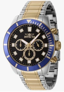 Invicta Pro Diver Men’s Watch-45mm, Stainless Steel/Gold Two Tone w/ Black dial - Picture 1 of 6