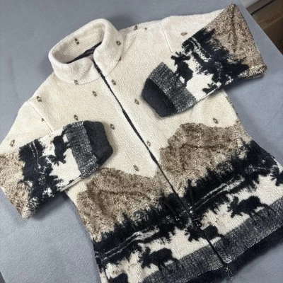 VTG Black Diamond USA Jacket Womens Medium Moose Mountain Sherpa Fleece Zip USA - Image 1 of 4