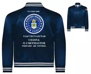 CESSNA O-2 SKYMASTER* FAC*VIET*USAF*EMBROIDERED SATIN JACKET(BACK ONLY) - Picture 1 of 12
