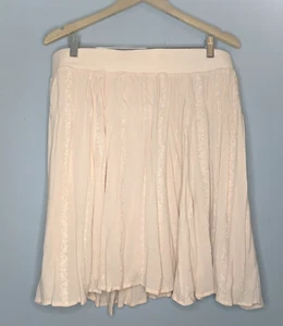 Torrid Embroidered Skater Skirt Size 3 Peach Blush Gauze Womens Plus 3X NWT - Picture 1 of 8