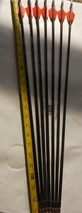 8 pcs Allen Company 26" Fearless G2 Youth Target Fiberglass Arrow, Black 35lb - Picture 1 of 3