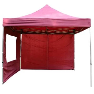 PROFI Falt Pavillon 4 Seitenteile 3x3m burgund wasserdicht Festzelt Marktzelt - Bild 1 von 9