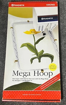 Mega Hoop for Husqvarna Viking Designer Embroidery Machine 360x150mm 14.2” X 6” - Image 1 of 4