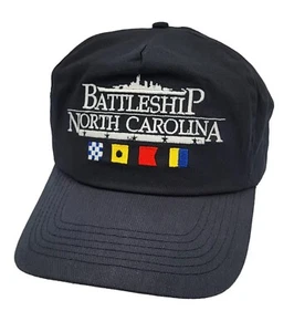 Gorra Battleship North Carolina Vintage Negra Ajuste Relajado Ajustable con Correa - Imagen 1 de 6