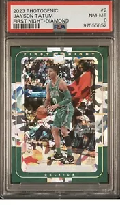 Jayson Tatum 2023-24 Photogenic First Night Diamond 75 - PSA 8 Nm/Mt POP 3 - Bild 1 von 2