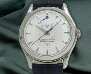 Orient Star Power Reserve EW00-C1 Cal.46F40 Ss Silber Zifferblatt Automatik 35mm - Bild 1 von 6