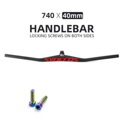 MTB Bicycle Carbon One-shaped Integrated Handlebar 2 Degree Riser 40/50/60/70mm - Image 1 of 4