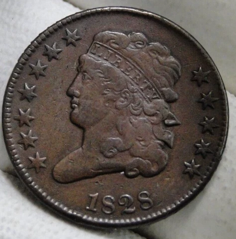 1828 Classic Head Half Cent 12 Stars Cover