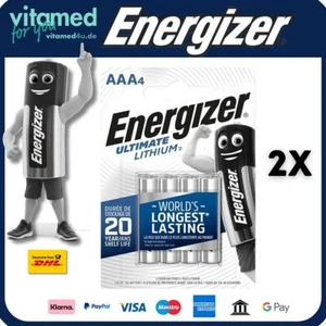 8x FR6 L91 Energizer Lithium AAA LR03 MN2400 Micro Batterie 1,5V Ministilo - Bild 1 von 5