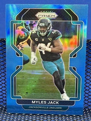 2021 Panini Prizm MYLES JACK Silver Blue Foil Jacksonville Jaguars - Image 1 of 2
