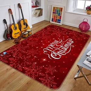 3D Red Snowflake A682 Christmas Xmas Game Non Slip Rug Mat Photo Carpet Amy - Bild 1 von 5