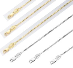 "Massive 14k Gelbgold Halskette Gold Kettenbox 16"" 18"" 20"" 22"" 24" - Bild 1 von 10