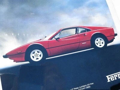Original Ferrari 308 magazine advertisement reprint laminated 5 mil...nice! - Image 1 of 2