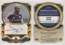 2013 Topps MLS Golden Boot Die-Cut Auto Saer Sene #GBA-SS Rookie Auto RC