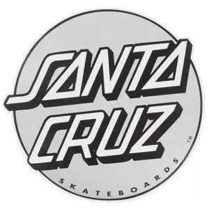SANTA CRUZ - BIG DOT SILVER STICKER 12" - Picture 1 of 1