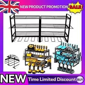 4 Layers 8 Slots Wall Mounted Power Tool Organizer Drill Storage Rack Holder Hot - Picture 1 of 10