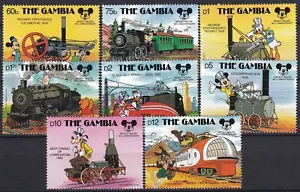 DISNEY Gambia Yvert 682/89 60th Anniv. Mickey Trains Donald Goofy - Picture 1 of 1