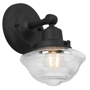 Schoolhouse Wall Sconce in Matte Black - Picture 1 of 12